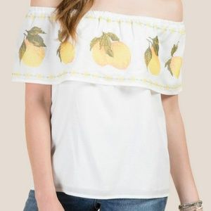 CUTE OFF SHOULDER, BLUSH COLOR EMBROIDERED TOP🌹